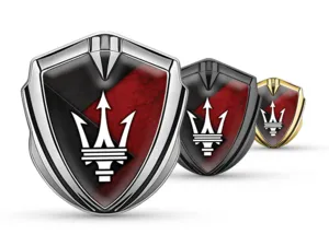 Maserati Emblema Metallico Badge Disegno Pro Bordo Inox
